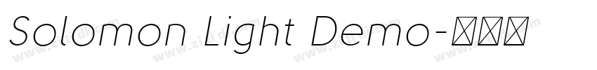 Solomon Light Demo字体转换 Solomon Light Demo字体转换